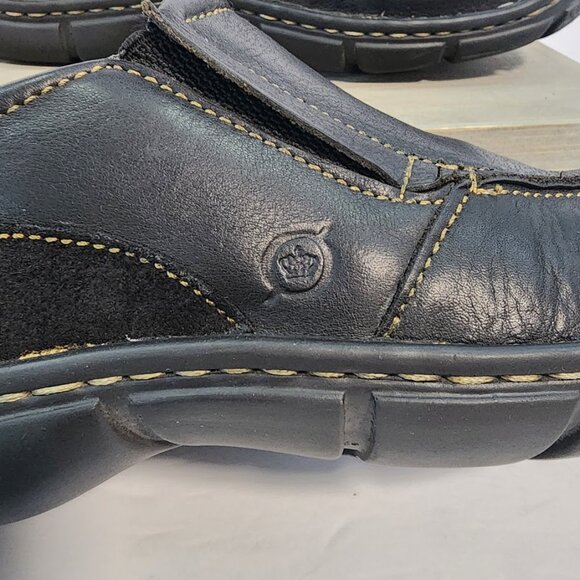 Born Blast II Black Suede and Leather Slip on Loafers Mens Size 8, Womens 10‎ main image 5